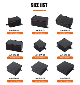 Szomk Tùy Chỉnh PC Chống Cháy Ngoài Trời Dự Án Điện IP68 Hộp Nối Màu Đen Không Thấm Nước Hộp ABS Nhựa Bao Vây Điện Tử - Product Image 2