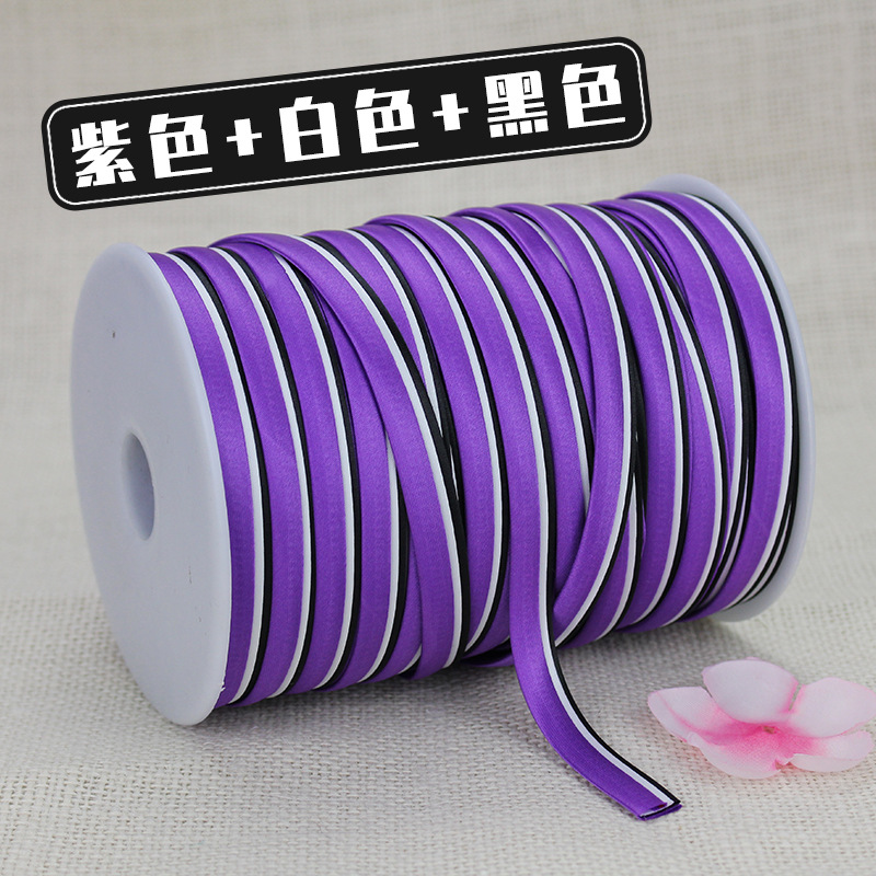 Purple + White + black