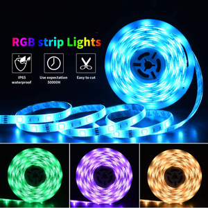 RGBアプリ制御のBluetoothLedライトストリップ同期と音楽の色を変える寝室用LEDライト - Product Image 3