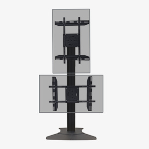 Dual <strong>TV</strong> Floor Stand for 30-60 Inch Screen, Space Saving Rotatable Stand <strong>Mount</strong> for <strong>2</strong> Monitor Display (AVA 201D) - Product Image 1