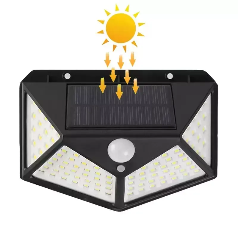 Luces de seguridad al aire libre con Sensor de movimiento, luz de jardín alimentada por energía Solar inalámbrica, impermeable