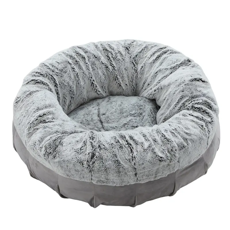 Luxus Donut Hunde bett Haustier bett Wasch bares rundes Kissen für kleine mittelgroße Hunde Ortho pä disches Hunde bett für Haustiere