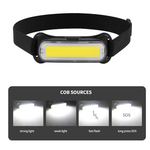 Lampada frontale multifunzione COB da esterno con testa alta Lumen per ricarica USB Mini forte fari da lavoro di riparazione - Product Image 5