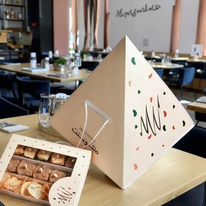 Rdy Tùy Chỉnh Phục Vụ Takeaway Đa-Hai Lớp Thân Thiện Với Môi Tông Kim Tự Tháp Thực Phẩm Ngọt Ngào Hộp Giấy Với Xử Lý Cho Nhóm Bữa Ăn Đồ Ăn Nhẹ - Product Image 1
