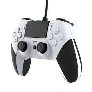 1.8 metre kablo ile kablolu oyun denetleyicisi çift titreşim altı eksenli jiroskop Turbo programlanabilir geri anahtar Gamepad P4 konsolu için - Product Image 2