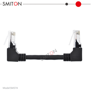 Yüksek kaliteli Ethernet düz 90 derece yukarı aşağı sağ sol açı hattı 1m-50m cat6 yama kablosu utp yama kablosu rj45 ağ kablosu - Product Image 4