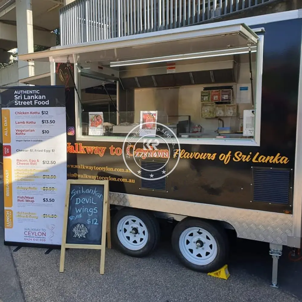 Chariot à café remorque mobile pour crème glacée concession DOT remorque alimentaire à vendre camion alimentaire de restaurant avec cuisine complète