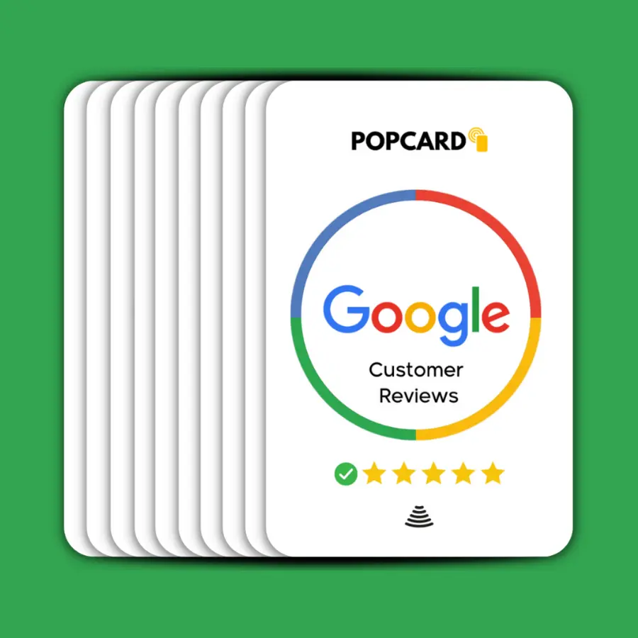Custom Programmable Review Card NFC rfid Tripadvisor Review Google Tap NFC Card