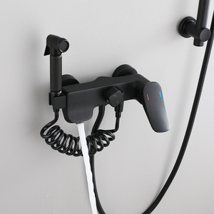 Hiện đại Chrome hai chức năng phòng tắm vòi sen ba chức năng tay phun Brass phòng tắm vòi nước màu xám phòng tắm Mixer - Product Image 6