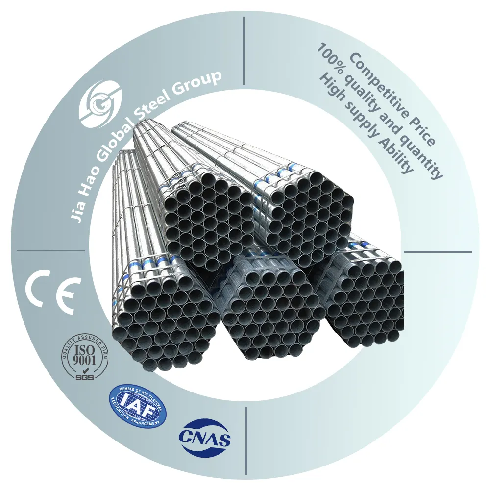 Jiahao acciaio antincendio senza soluzione di continuità ERW Sch 40 80 tubo saldato 6M acciaio al carbonio tubo in acciaio zincato