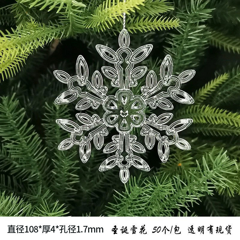 Flocons de neige de Noël 108 mm, 50/paquet, paquets complets uniquement