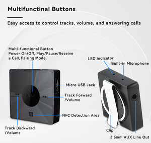 Receptor Bluetooth Adaptador de audio inalámbrico Función NFC para música HD Sistema de sonido estéreo Receptor DE MÚSICA - Product Image 6