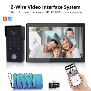 Anjielo Smart 1080P FHD fotocamera a colori e Touch Screen interfono Video a 2 linee con ingresso sicuro tramite Password e scheda IC - Product Image 5