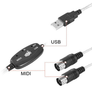 Convertidor de Cable MIDI USB 2 en 1 PC a interfaz de teclado de estudio de música Cable de controlador de enchufe Cable adaptador 16 canales - Product Image 2