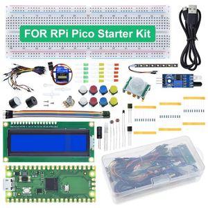 Ahududu Pi Pico geliştirme kurulu Breadboard LCD modülü için başlangıç kiti Python programlama acemi kiti SG90 Servo LCD1602
