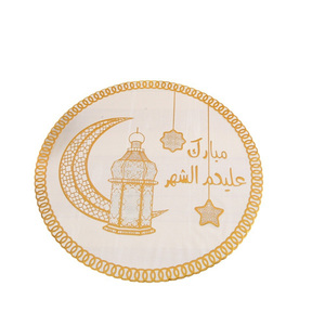 PVC Hot Stamping <strong>Silver</strong> Color Gold Printing Coat-pad Star Moon Placemat Round <strong>Table</strong> <strong>Mat</strong> Waterproof Non-slip <strong>Table</strong> <strong>Mat</strong> - Product Image 5