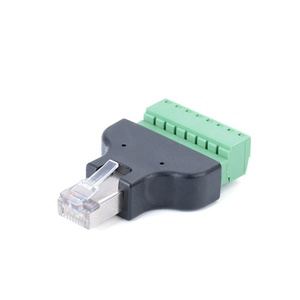 Terminal de tornillo RJ45, adaptador macho con placa PCB de 8 pines, conector macho, conectores pcb - Product Image 1