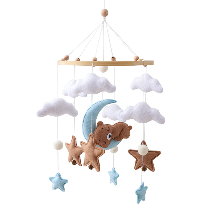 Moon little bear bed bell-brown
