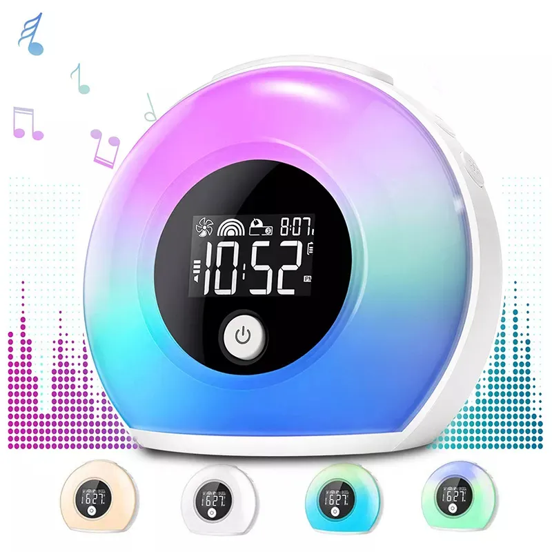 Novos Gadgets Despertador Digital Alto-falante Sem Fio Acordar Luzes de Noite de Cabeceira Table Lamp Animalids Smart Home Blue Tooth OEM