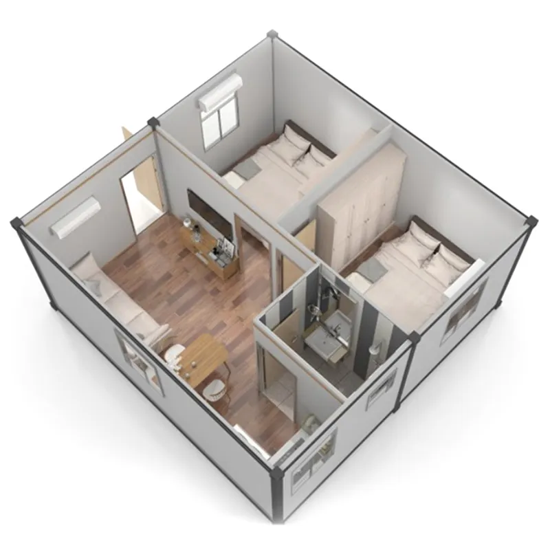 Fabrikant 20ft 40ft Vouwbare Kleine Huizen Geprefabriceerde Huizen Moderne Module Mobiele Container Huis