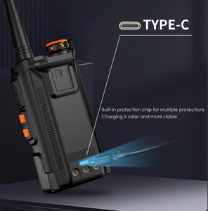 2 упаковки FCC CE Alervites Walkie Talkie 5 Вт UV K61 AT-K61 двухстороннее радио полный диапазон приема типа C заряд воздуха DTMF NOAA - Product Image 6