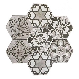 Hình Lục Giác Mộc Mạc Dài Ceremic Brass Sàn Ngoài Trời Tường Backsplash Gỗ GạCh Xanh Hải Quân Terrazzo Inlay - Product Image 2