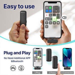 ライブストリーミングvlogging fimmaking会議用の携帯電話パッドマイク用UlanziJ12ワイヤレスマイク - Product Image 5