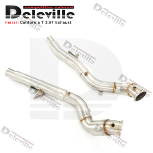 California T 3.9T 2012-2018 için özel egzoz başlık iniş borusu yarış araba SS304 ücretsiz akış boruları susturucu egzoz sistemi - Product Image 2