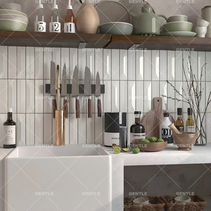 65*265mm đúc bề mặt nghệ thuật gạch ánh kim trắng gạch ốp tường - Product Image 6