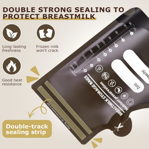 कस्टम लोगो 8oz/250 मिलीलीटर आसान स्तन दूध भंडारण बैग, भोजन ग्रेड फ्रीजर सुरक्षित स्तन दूध के लिए खाद्य ग्रेड फ्रीजर सुरक्षित स्तन दूध पाउच - Product Image 3