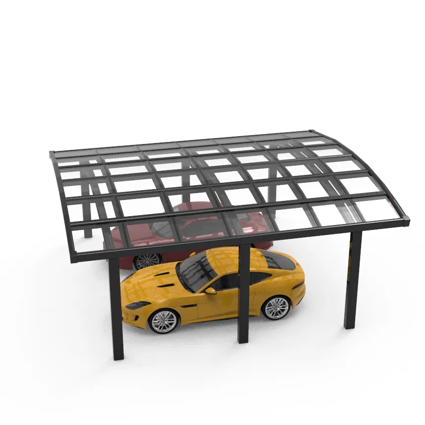 Guter Preis Aluminium Polycarbonat Baldachin 2 Auto Metalls chuppen Carport moderne Markise für Autos