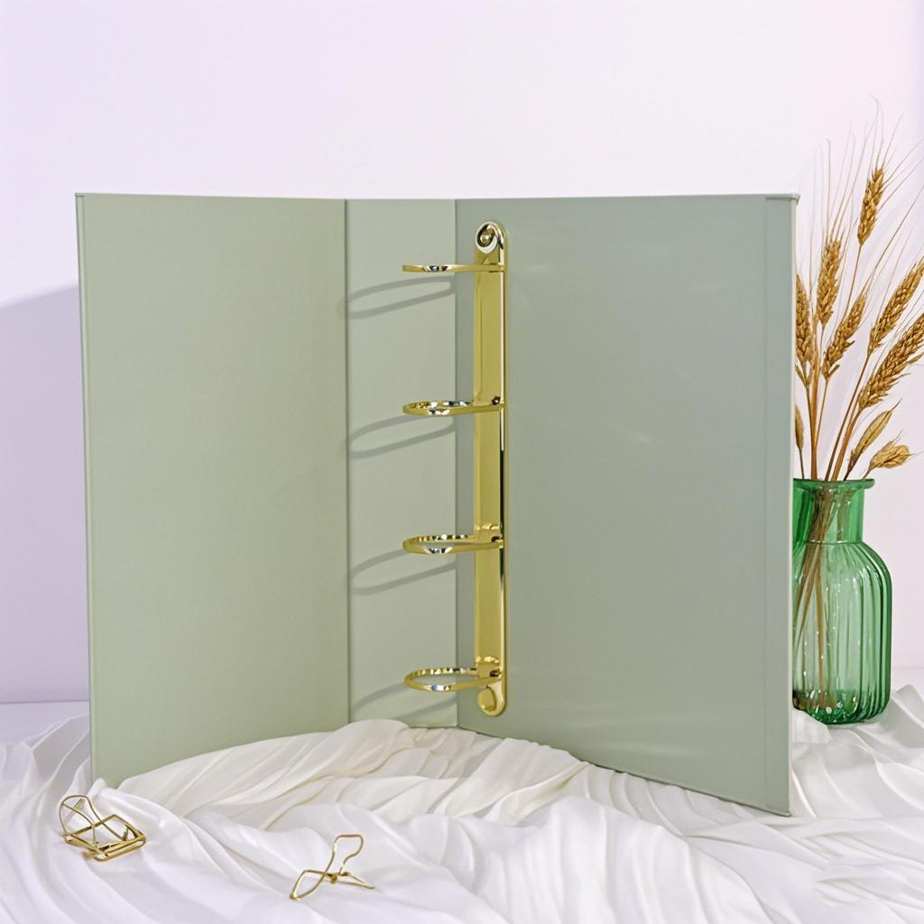 Couverture en carton avec reliure à feuilles mobiles