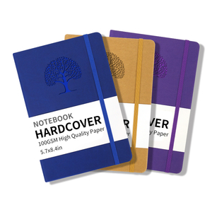 Venta al por mayor A5 Pu cuero diario cuaderno impreso logotipo de la marca 100 hojas diario Bloc cuaderno de notas con bolígrafo - Product Image 6