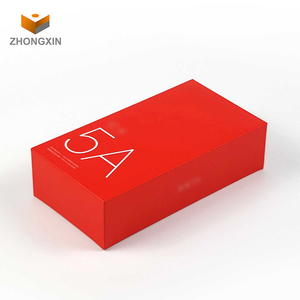 One-Stop Service Custom Logo Consumer Electronics Packaging Smartphone Mobile Phone Package <strong>Red</strong> Rectangle Paper <strong>Box</strong>
