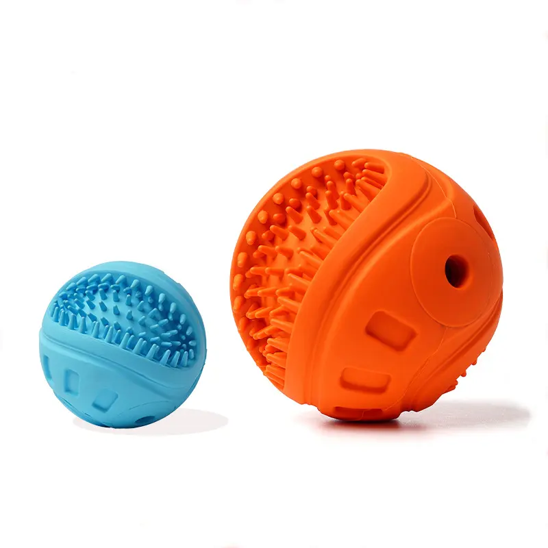 Hot Selling Eco Friendly Pure Natural Rubber Dog Toys Bite Resistance and Sound Making Dog Toy Balls