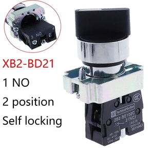 XB2-BD25 XB2-BD53 1NO/1NC 2NO 2/3 posizione momentanea auto-reset blocco selettore autobloccante interruttore a pulsante interruttore a pulsante - Product Image 6