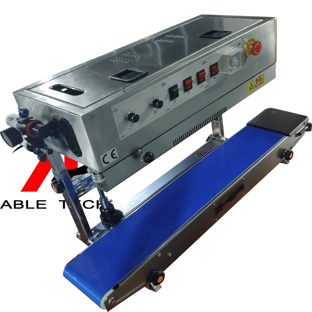 Máquina de selagem contínua automática para embalagem, máquina de vedação de linha com nivelamento de nitrogênio