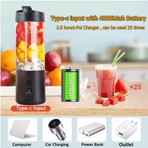 Taze meyve Smoothies ve meyve suyu karışımları için taşınabilir USB şarj edilebilir Mini meyve sıkacağı Blender taşıması kolay - Product Image 5