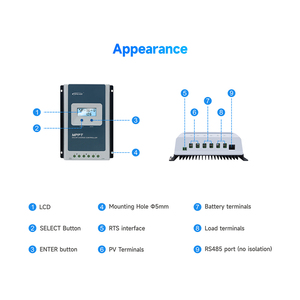 Epever Tracer-AN G3 MPPTソーラーチャージコントローラー10A 20A 30A 40A電圧12V 24Vソーラーパネル充電器レギュレータ30a 40aアンプ - Product Image 5