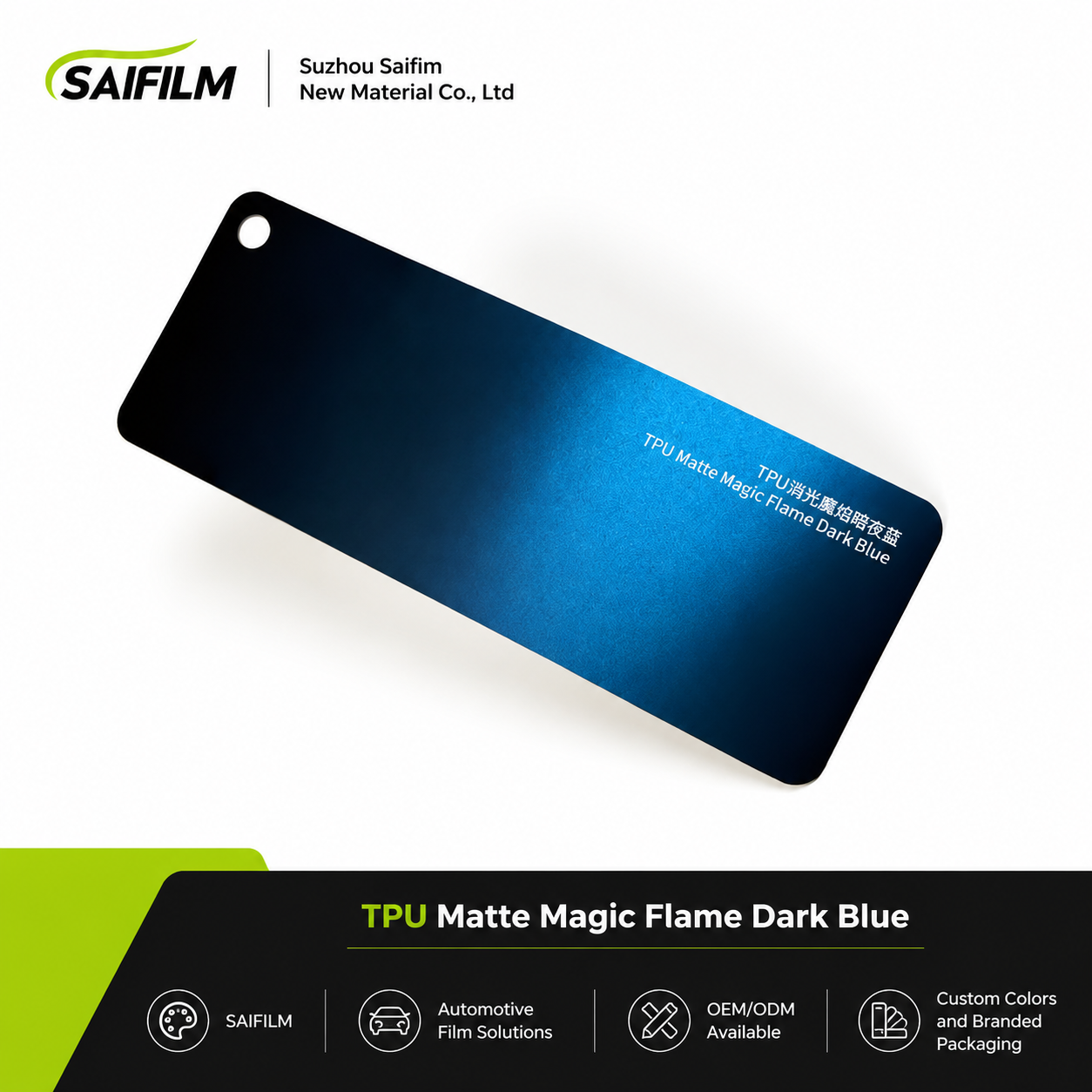TPU Mate Azul Oscuro Llama Mágica
