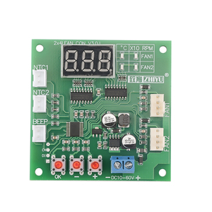 2 Channel <strong>DC</strong> 12V 24V 4 Wire <strong>PWM</strong> <strong>Motor</strong> Fan <strong>Speed</strong> <strong>Controller</strong> Digital Display Governor Temperature Control Support EC EBM Fan - Product Image 6