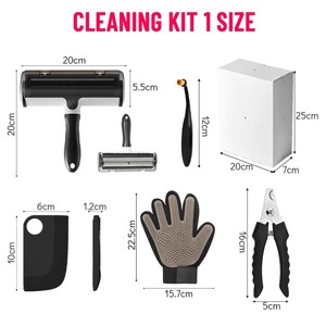 Chuyên Nghiệp 5-Mảnh Pet Grooming Kit: Đa Chức Năng, Tự Làm Sạch Con Lăn Bàn Chải, Nail Clipper, <span class=keywords><strong>Scraper</strong></span>, Deshedding Găng Tay. - Product Image 3