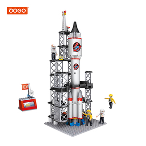 COGO Bộ 309 Khối Xếp Hình Thành Phố Cho Trẻ Em Bộ Không Gian Tên Lửa Với 4 Nhân Vật Đồ Chơi Xếp Hình Hàng Đầu - Product Image 1
