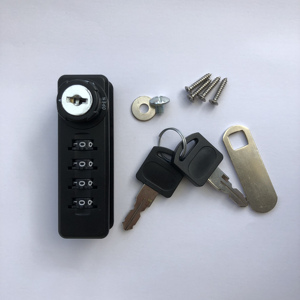 เครื่องกล4 Pin ล็อกเกอร์รหัสยิมรหัสผ่านล็อคตู้ที่มีคีย์หลัก - Product Image 3