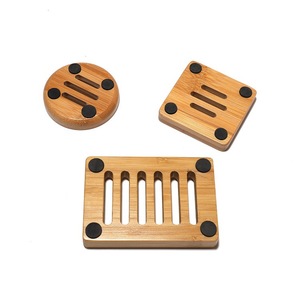 シャワーバスルームキッチン用CHIC天然竹石鹸皿木製バー石鹸ホルダー - Product Image 2