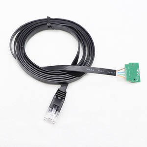 Werkseitig angepasster flacher RJ45 8P8C-Stecker auf IDC 2,0mm 20-PIN-Anschluss PCB-Platine Ethernet-Netzwerk kabel