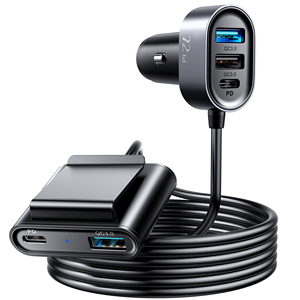 JOYROOM JR-CL05 5-in-1スマートフォン充電器新しい到着PD3.0 QC3.0高速充電アダプティブ1.5Aトラベルカー用出力 - Product Image 1