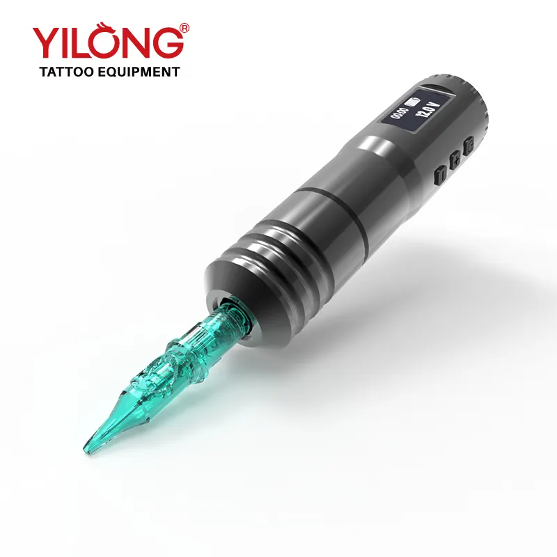 Brushless Motor Light Weight Battery Professional Permanent Pen Tattoo Gun Pen 4mm Stroke LCD Display Tattoo Machine