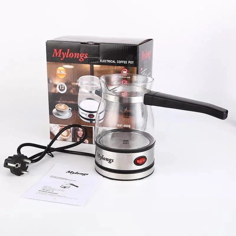 Mylongs Transparant Glas Koffie Pot Machine Koffiezetapparaat Elektrische Turkse Koffie Waterkoker