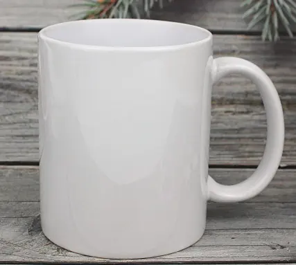 Taza de cerámica de 11 onzas, taza de café blanca leche, sublimación de porcelana para imprimir accesorios, estilo moderno, Color de Hotel, tipo Eco